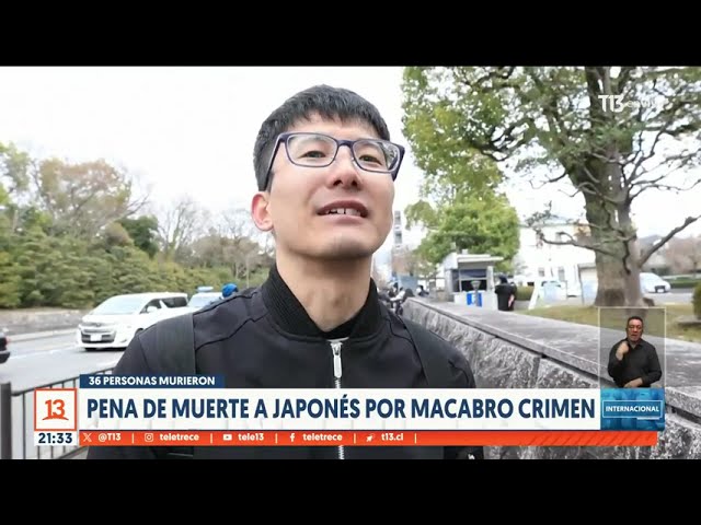 Pena de muerte a japonés por crimen que dejó 36 fallecidos