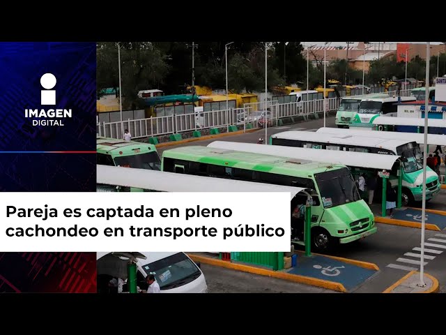 Pareja es captada en pleno cachondeo en transporte público