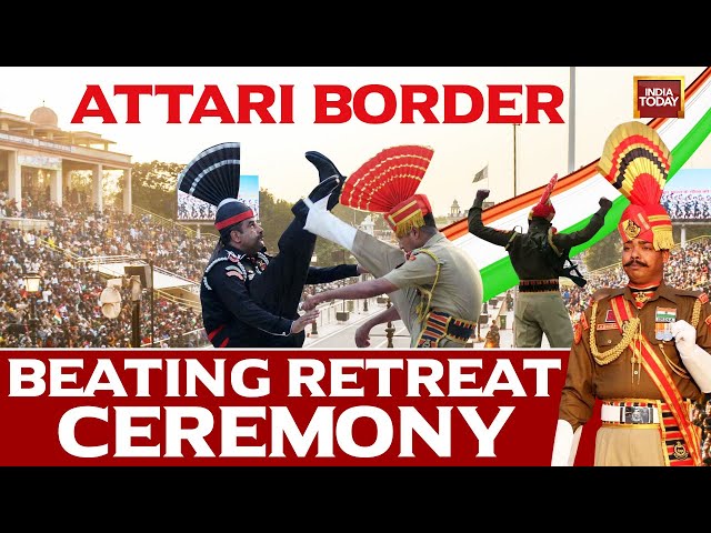 Beating Retreat Ceremony LIVE: Attari Wagah Border Beating Retreat LIVE Ceremony | Republic Day 2024