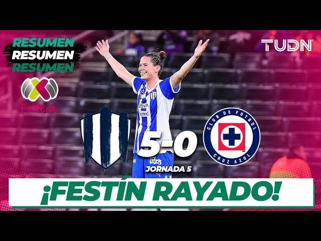 Resumen y goles | Monterrey 5-0 Cruz Azul | Liga Mx Femenil - CL2024 J5 | TUDN