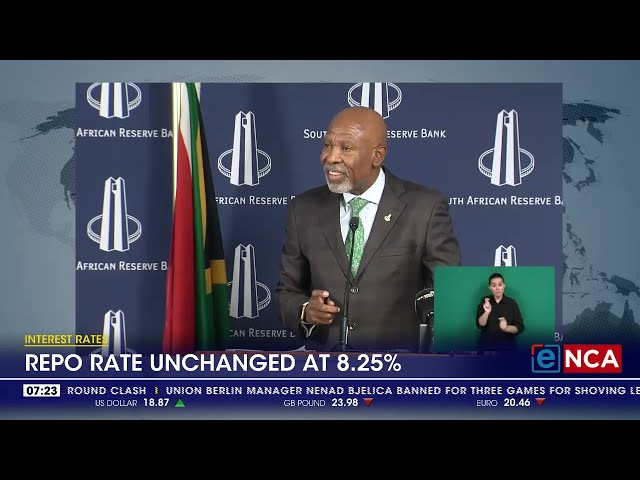 Interest Rates | Repo rate unchanged at 8.25%