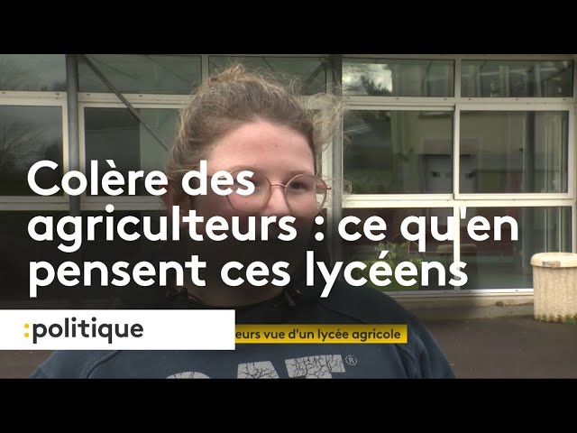 Colères des agriculteurs : ce qu'en pensent ces lycéens, la relève du secteur