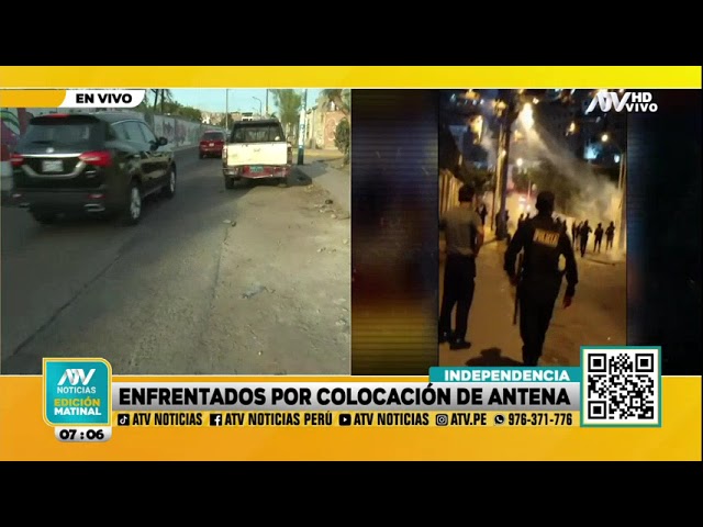 Independencia: Vecinos se enfrentan en una batalla campal por instalación de una antena