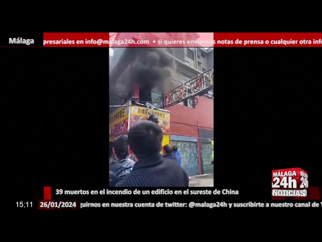 Noticia -  39 muertos en el incendio de un edificio en el sureste de China