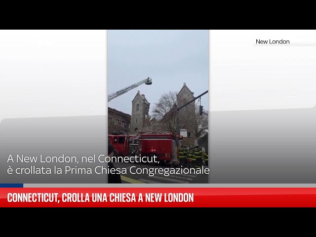 Connecticut, crolla una chiesa a New London