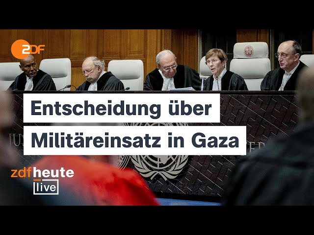 Internationaler Gerichtshof: Muss Israel den Militäreinsatz in Gaza stoppen? | ZDFheute live