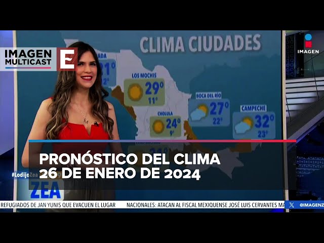 Clima para hoy 26 de enero de 2024