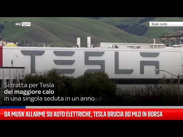 Musk su auto elettriche: Tesla brucia 80 mld in Borsa