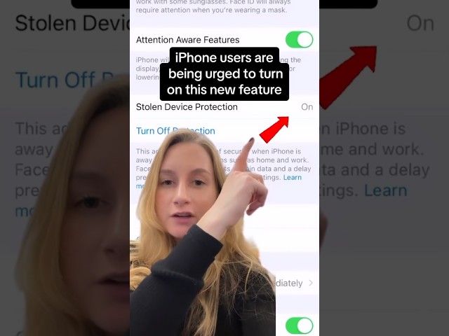 ⁣iPhone users urged to activate this feature to protect your device from thieves #shorts