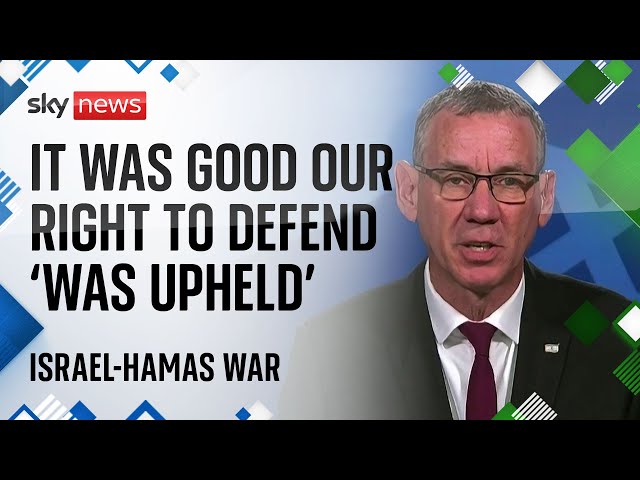 'Good thing Israel's right to defend itself was upheld' - Israeli adviser Mark Regev 