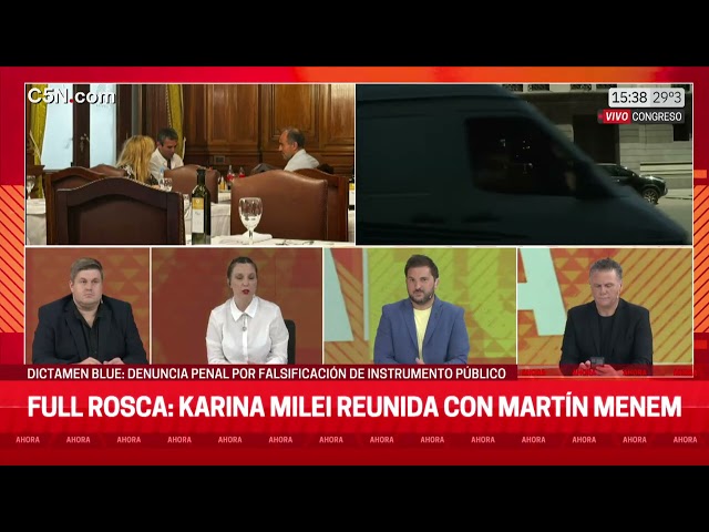 KARINA MILEI se reunió con MARTÍN MENEM en el SENADO