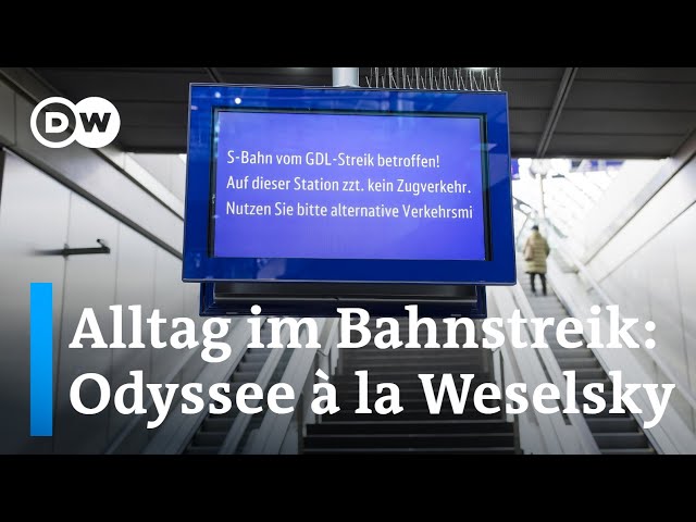 Jeder Weg wird beschwerlich: Unterwegs in Bahnstreik-Zeiten | DW Nachrichten