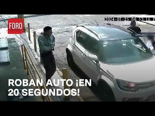 Ladrones armados roban auto en tan solo ¡20 segundos! - Las Noticias