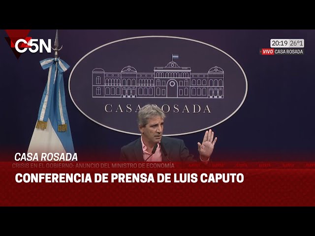 LUIS CAPUTO: ¨RETIRAMOS el CAPÍTULO FISCAL de la LEY ÓMNIBUS¨