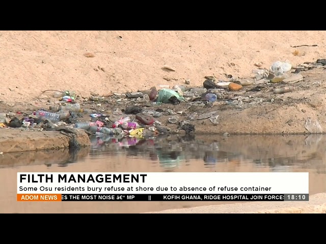 Filth: Some Osu residents bury refuse at shore due to absence of refuse container (26-1-24)