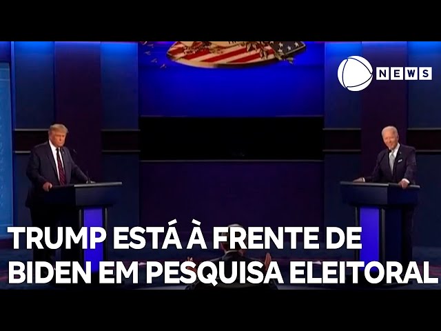 Trump está à frente de Biden em pesquisa eleitoral