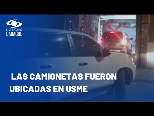 Autoridades de Bogotá confirmaron recuperación de 4 camionetas blindadas de la UNP