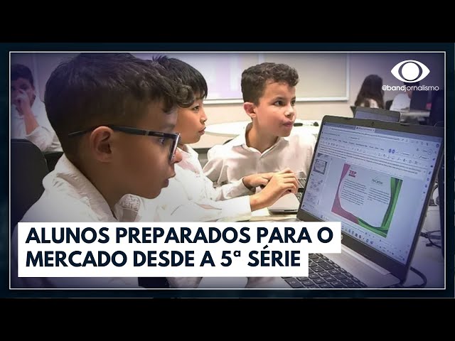 Escola de SP prepara alunos para o mercado a partir da 5ª série | Jornal da Band