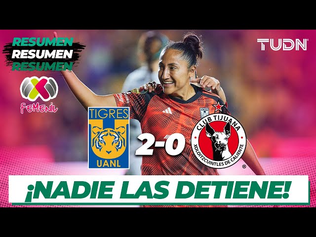 Resumen y goles | Tigres 2-0 Tijuana | Liga Mx Femenil - CL2024 J4 | TUDN