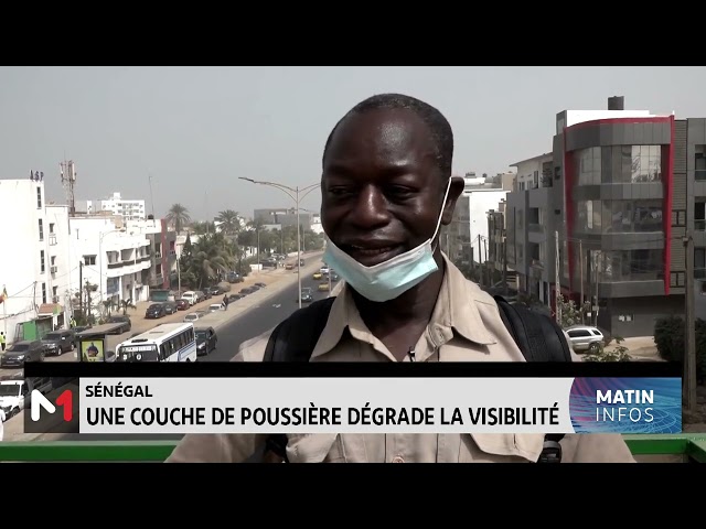 ⁣Sénégal : Une couche de poussière dégrade la visibilité