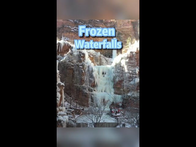 Frozen waterfalls in China's Hebei