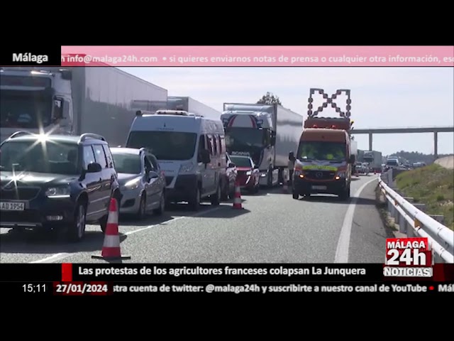 Noticia - Las protestas de los agricultores franceses colapsan La Junquera