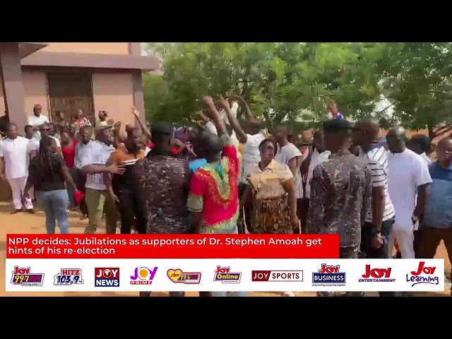 NPP decides: Jubilations as supporters of Dr. Stephen Amoah get hints of his re-election