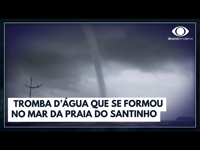 Tromba d'água é registrada em praia de Florianópolis