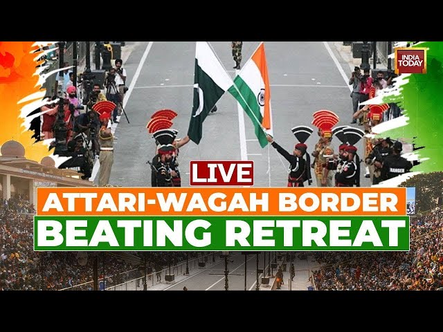 Beating Retreat Ceremony LIVE: Attari-Wagah Border Beating Retreat Ceremony |Republic Day 2024 LIVE