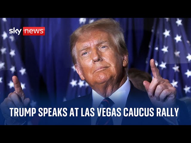 Watch live: Trump delivers remarks to a Team Trump Nevada Commit to Caucus Rally in Las Vegas