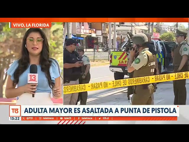 La Florida: Adulta mayor aseguró que fue baleada para robarle 3 mil pesos