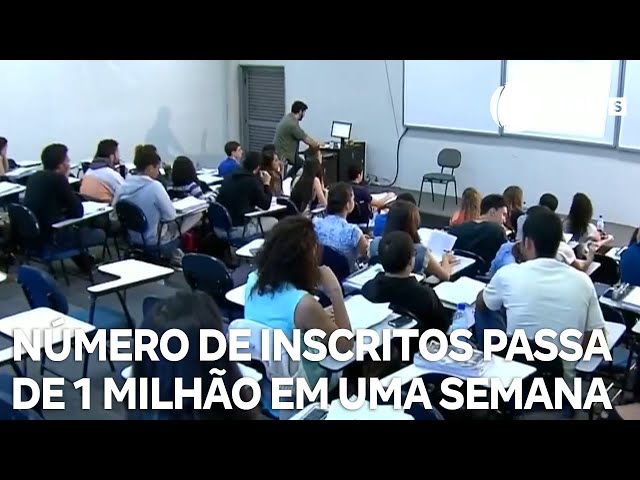 Número de inscritos no "Enem dos Concursos" passa de 1 milhão em uma semana