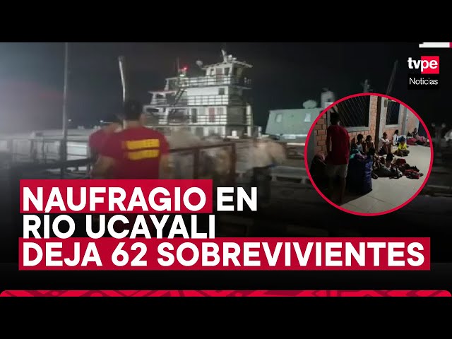 Ucayalli: rescatan a 62 personas tras naufragio de embarcación