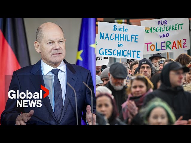 Neo-Nazi networks increasing, Scholz says as Germans gather to protest far-right AfD party