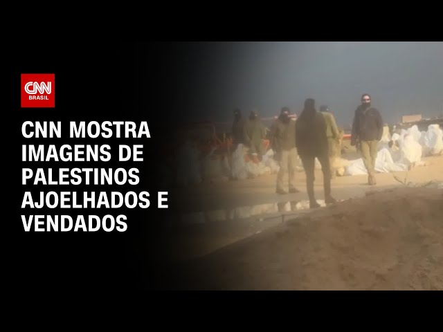 CNN mostra imagens de palestinos ajoelhados e vendados | CNN PRIME TIME