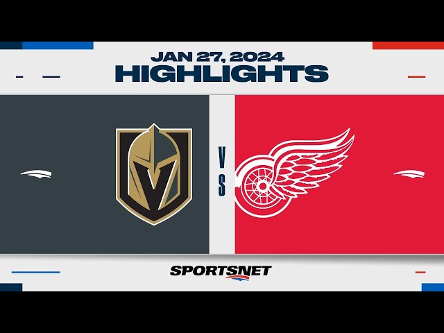 NHL Highlights | Golden Knights vs. Red Wings - January 27, 2024