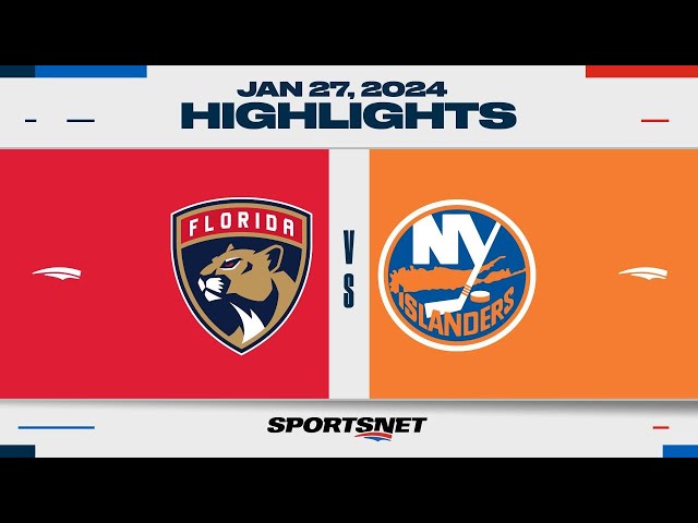 NHL Highlights | Panthers vs. Islanders - January 27, 2024