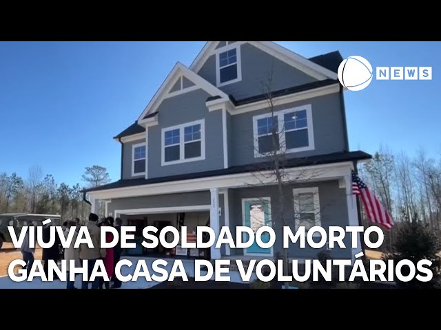 Viúva de soldado morto ganha casa de volutários