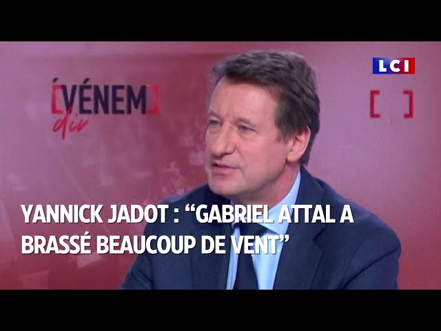 Colère des agriculteurs : "Gabriel Attal a brassé beaucoup de vent", fustige Yannick Jadot