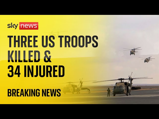 BREAKING: Three US troops killed & 34 injured in drone attack in Jordan