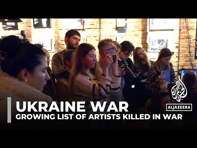 Ukraine war: Mourners pay tribute to cultural figures killed by Russian forces