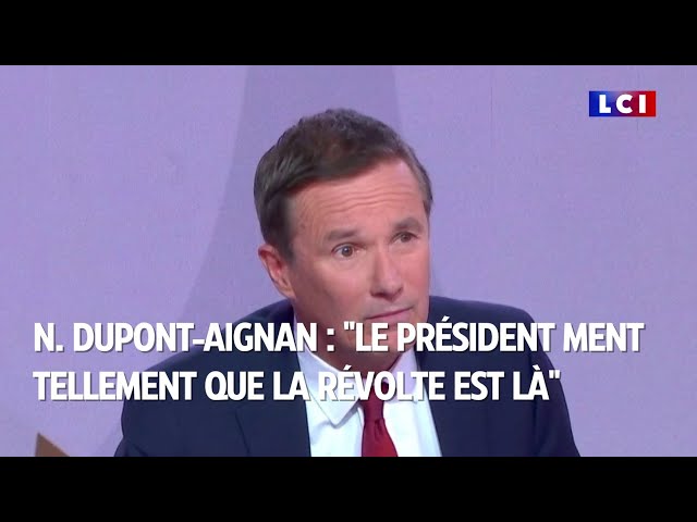 "Le président de la République ment tellement que la révolte est là", fustige Nicolas Dupo