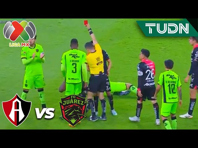 ¡DE CÁRCEL! roja directa a Caicedo | Atlas 2-1 FC Juárez | Liga Mx - CL2024 J3 | TUDN