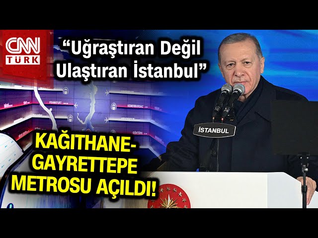 SON DAKİKA!Kağıthane-Gayrettepe Metrosu Açıldı! Cumhurbaşkanı Erdoğan'dan Kritik Açıklamalar #H