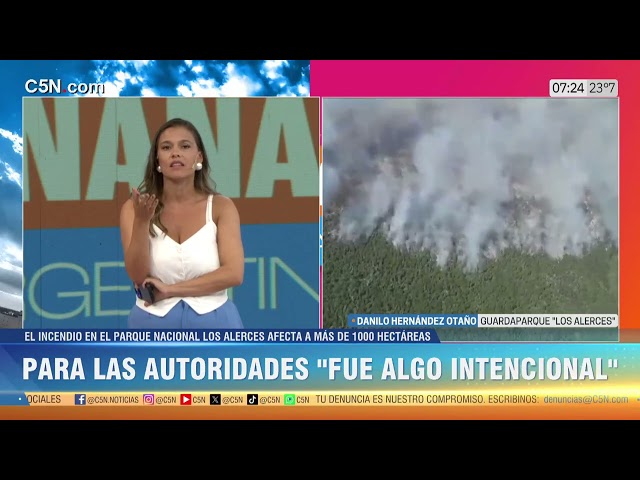 INCENDIO en el PARQUE NACIONAL "LOS ALERCES": HABLA DANILO OTAÑO, GUARDAPARQUE