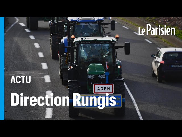 « Une question de survie » : partis d’Agen en tracteurs, ces agriculteurs veulent bloquer Rungis