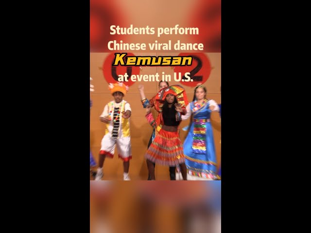 Students perform Chinese viral dance Kemusan at event in U.S.