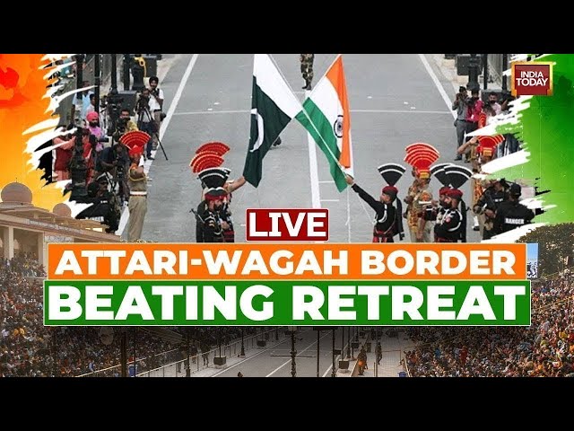 Beating Retreat Ceremony LIVE: Attari-Wagah Border Beating Retreat Ceremony | Republic Day 2024 LIVE