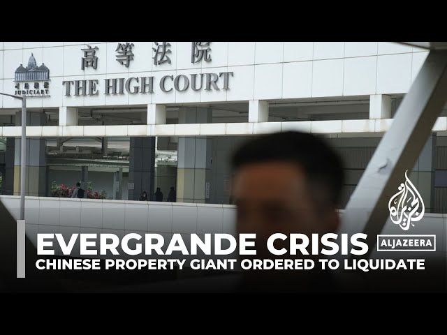 ⁣Hong Kong court orders Chinese property giant Evergrande to liquidate