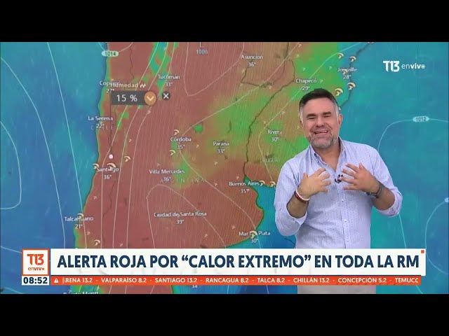 Alerta Roja por calor extremo en toda la RM. Gianfranco Marcone con el pronóstico del tiempo